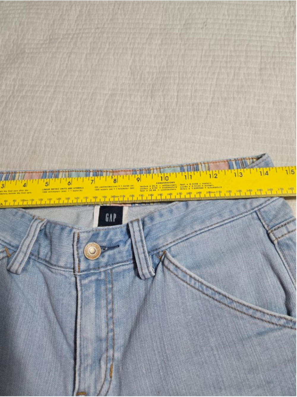 Women's GAP Light Wash Denim Wide Leg Capris Size 6 - Picture 7 of 13
